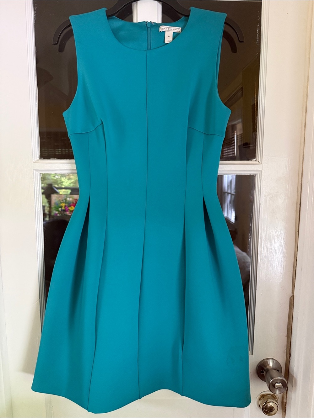 Dana Buchman Teal Sleeveless Fit & Flare Mini Dress